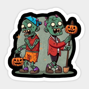 Zombie Trick of Treating Sticker